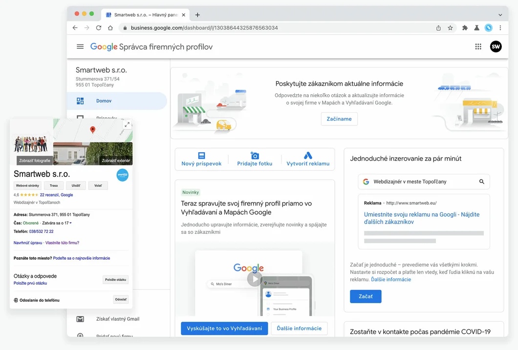 Perfil de Google My Business
